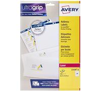 Avery JamFREE, Printable, Address Labels, Customisable, 63.5 x 33.9mm, White, 24 Labels per Sheet, 240 Blank Labels per Pack (L7159-10)