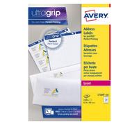 Avery Jamfree, Printable, Address Labels, Customisable, 63.5 X 38. 1 mm, White, 21 Labels Per Sheet, 2100 Blank Labels Per Pack