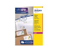 Self Adhesive Address Mailing Labels, Laser Printers, 21 Labels Per A4 Sheet, 210 Labels, UltraGrip (L7160-10), White
