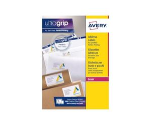 Avery JamFREE, Printable, Address Labels, FSC Certified, 63.5 x 38.1 mm, White, 21 Labels per Sheet, 210 Blank Labels per Pack (L7160-10)