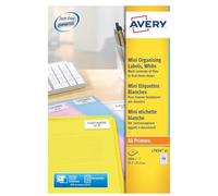 Avery JamFREE, Printable, Mini Multipurpose Labels, Customisable, 45.7 x 25.4 mm, White, 40 Labels per Sheet, 1000 Blank Labels per Pack (L7654-25)