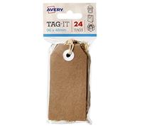 Avery Kraft Brown Swing Gift Tags with String, 96 x 48 mm, 24 Tags (13200)