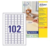 Avery L3410REV-10 Self-Adhesive Removable Price/Pricing Labels, 102 Labels Per A4 Sheet