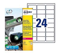 Avery L4773-20 480x Ultra-Resistant Labels 63.5 x 33.9 mm White for Laser Printers