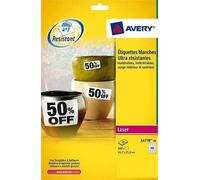Avery L4778-20 960x Ultra-Resistant Labels 45.7 x 21.2 mm White for Laser Printe