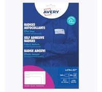 Avery Self-Adhesive Name Badge 63.5x29.6mm White (Pack 540) L4784-20