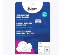Avery L4785-20 Printable Name badge Stickers - Customisable, 80 x 50 mm, 10 per Sheet, 200 Badges Total
