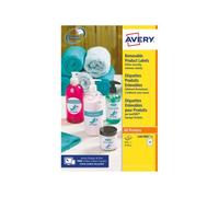 Avery Removable, Printable, Multi Purpose Circle Labels, Multi Surface, Ø 51 mm, White, 15 Labels per Sheet, 375 Blank Labels per Pack (L4853REV-25)