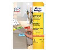 Avery L6035-20 Yellow All-Purpose Labels - 63.5 x 33.9mm - 20 Sheets - Printable & Removable Adhesive