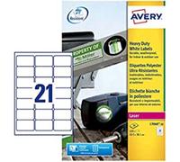 Avery L7060-20 (63.5 x 38.1mm) Extra-Strong Adhesive Heavy Duty Weatherproof Lab