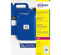 Avery L7078-20 Heavy Duty QR Code Labels 50 x 30 mm, 600 Labels | 600 weatherproof film QR code labels with permanent adhesive, durable and easy to scan