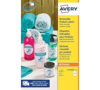 Avery L7104REV-20 Printable, Customisable Removable Round Labels, 12 Labels Per A4 Sheet,60mm