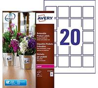 Avery L7126-8 160 White Removable Heavy Duty Labels | 160 x 45 mm Laser Removable Labels