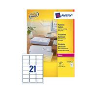 Avery L7160-250 addressing label Self-adhesive label White