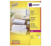 Avery L7164-250 self-adhesive label White 3000 pc(s)