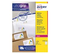 Avery L7165 Printable, Customisable Address Mailing Labels, Laser Printers, 8 Labels Per A4 Sheet, 2000 Labels, Ultragrip, White,