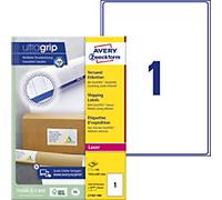 Avery L7167-100 Parcel Labels Self Adhesive 199.6 x 289.1 mm White 100 Sheets of 1 Label