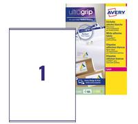 Avery L7167 Printable, Customisable Parcel Shipping Labels, Laser Printers, 1 Label Per A4 Sheet, 100 Labels, Ultragrip,