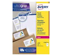 Avery L7168-100, Printable, Customisable Parcel Shipping Labels, Laser Printers, 2 Labels Per A4 Sheet, 200 Labels, White
