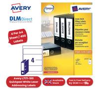 Avery L7171-100 Quickpeel White Laser Addressing Labels 63.5X38.1mm - Box Of 100