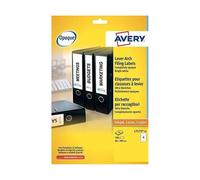 Avery L7171-25 Lever Arch Filing Labels 200 x 60mm - Pack of 100 in White Avery White