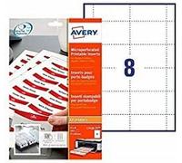 Avery L7418-25 Printable Double-Sided Name Badge Inserts, 8 Badges Per A4 Sheet