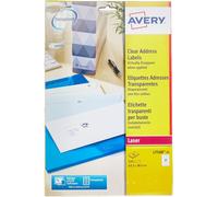 Avery L7560-25 - Clear Laser Labels 63.5x38mm L7563-25 525 Labels