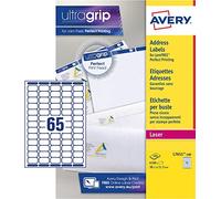 Avery UltraGrip Mini Address Labels L7651-100 Self Adhesive 38.1 x 21.2 mm White Rectangular 100 Sheets of 65 Labels