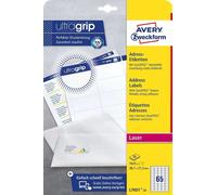 Avery JamFREE, Printable, Address Labels, Customisable, 63.5 x 38.1 mm, White, 65 Labels per Sheet, 1625 Blank Labels per Pack (L7651-25)