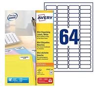 Avery L7652-100 6400 Labels 45.7 x 16.9 mm White for Laser Printers
