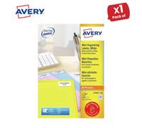 Avery Printable, Customisable Mini Organising Return Address Labels, Laser Printers, 40 Labels Per A4 Sheet, 4000 Labels, QuickPEEL (L7654), White,45.7 x 25.4mm