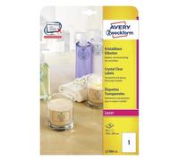 Avery L7784-25 printer label Transparent Non-adhesive printer label