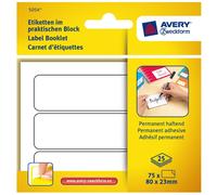 Avery Labels Block 75x Sticker 80x23mm Klebe-Zettel Lettering Canary