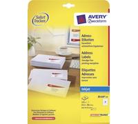 Avery Inkjet Address Labels QuickDRY J8160-25 63.5x38.1 mm 21 per sheet White Pack of 525