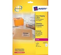 Avery labels L7565-25 Transparent laser labels 8 labels/sht, 25 shts/pk 200 tot