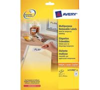 Avery Labels Removable L47 63.5 x 29.6 White