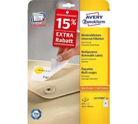 Avery Labels Removable L47 63.5 x 29.6 White