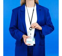 Avery 4830 Black Lanyards with Extendable Reels - Pack of 10