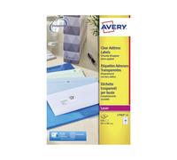 Avery Laser Address Label 99x38mm 14 Per A4 Sheet Clear (Pack 350 Labe
