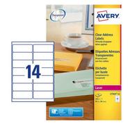 Avery Clear Address Label - Laser - L7563 Transparent
