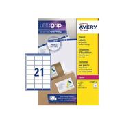 Avery Laser Address Labels 63.5 x 38.1 mm White (Pack 210 Labels) - L7
