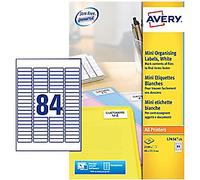 Avery Laser Label L7656-25 A4 White 46 x 11.1 mm 25 Sheets of 84 Labels