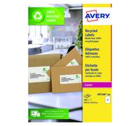 Avery Printable, Customisable Recycled Parcel Shipping Labels, Laser Printers, 2 Labels Per A4 Sheet, 200 Labels, Quickpeel, White