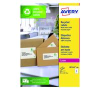 Avery Printable, Customisable Recycled Parcel Shipping Labels, Laser Printers, 8 Labels Per A4 Sheet, 800 per Pack (LR7165-100)