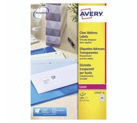 Avery Clear/Transparent 22 x 12.7 mm Self Adhesive Laser Address Labels - 48 Per