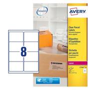 Avery Laser Parcel Label 99x67.7mm 8 Per A4 Sheet Clear (200 Labels) L7565-25
