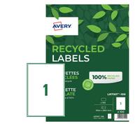 Avery LR7167-100 Parcel Labels, 199.6 x 289.1 mm, Permanent, 1 Label Per Sheet, 100 Labels Per Pack