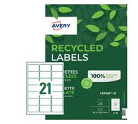 Avery Laser Recycled Address Label 63.5x38.1mm 21 Per A4 Sheet White (Pack 315 Labels) LR7160-15