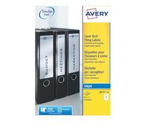 Avery Lever Arch Labels Inkjet, 200x60mm, White Blank Labels, 4 Labels per Sheet J8171-10