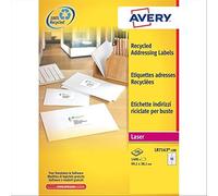 Avery Laser Labels Recycled 2 Per Sheet White (Pack of 200) LR7168-100